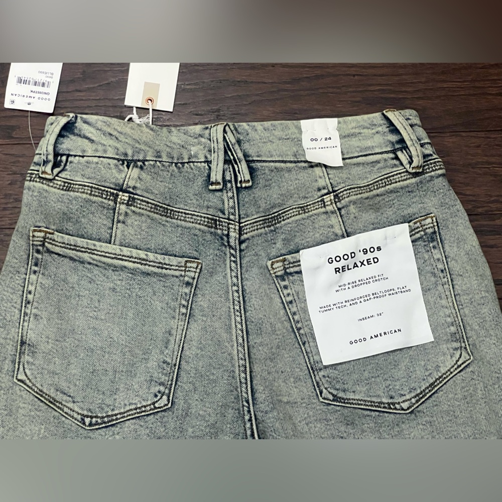 Good American Good ’90 Relaxed Jeans – Size 00 | NWT | Blue690 - Picture 8 of 10